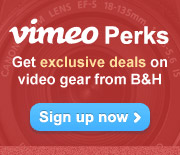 Sign Up Now - Vimeo Perks