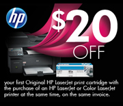 HP Toner 20 off