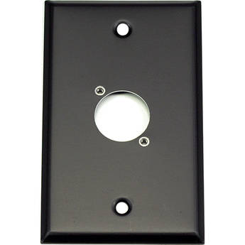 Whirlwind WP1B/1NDH 1-Gang Wall Plate Punched for 1 Neutrik XLR Terminal (Black Finish)