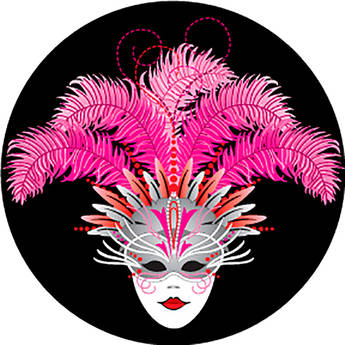 Rosco Carnival Mask Mardi Gras Color Glass Gobo (Custom Size)