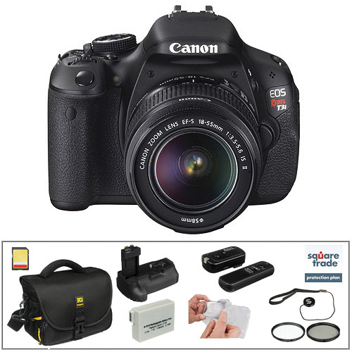 Canon EOS Rebel T3i DSLR Camera with 18-55mm f/3.5-5.6 IS II Lens Deluxe Kit