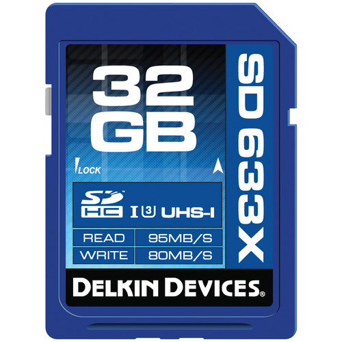 Delkin Devices 32GB Elite UHS-I SDHC Memory Card (Class 10 / U3)