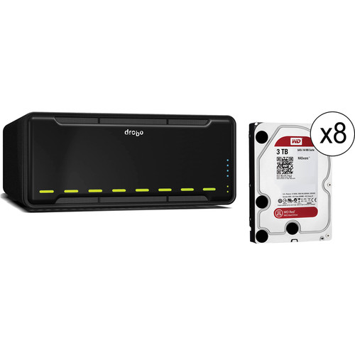 Drobo 24TB (8x3TB) Drobo B800fs 8-Bay Network File Sharing Storage Kit