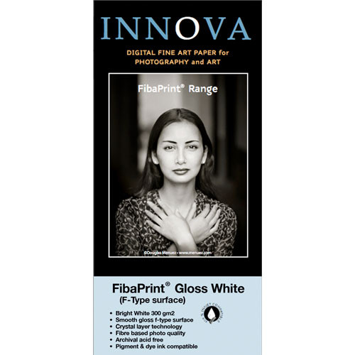 Innova FibaPrint White Glossy Inkjet Photo Paper (300 gsm) 8.5x11" - 50 Sheets