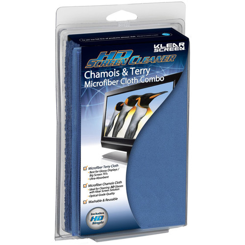 Klear Screen HD Microfiber Chamois & Terry Cloth Combo