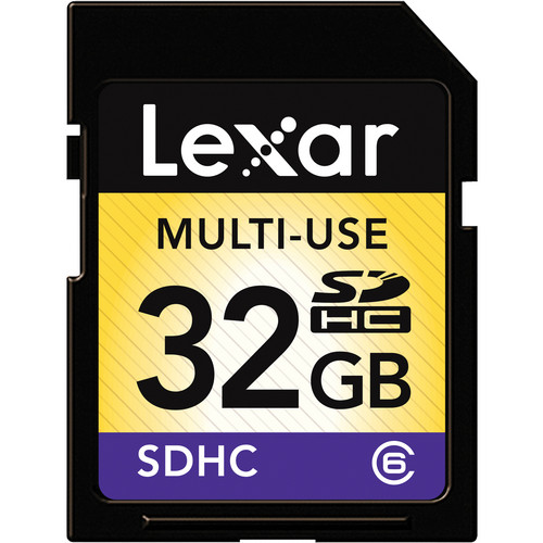 Lexar 32GB SDHC Memory Card Class 6