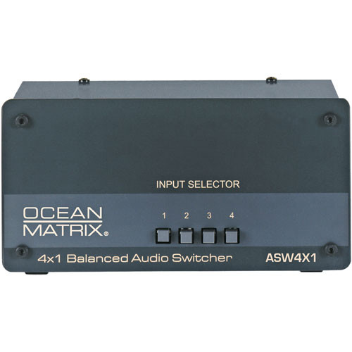 Ocean Matrix ASW4X1 4x1 Balanced Audio Passive Switcher