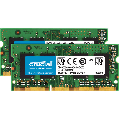 Crucial 16GB DDR3 1600 MHz SO-DIMM Memory Module Kit for Mac (2x 8GB)