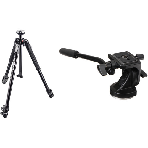 Manfrotto MT190X3 3-Section Tripod with 700RC2 Mini Fluid Video Head Kit