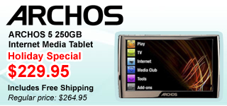 Archos ARCHOS 5 250GB Internet Media Tablet
