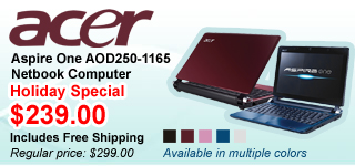 Great savings on Acer Netbooks