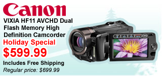 Canon VIXIA HF11 AVCHD Dual Flash Memory High Definition Camcorder
