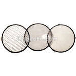 Delta Honeycomb Grid Set of 3 - 7", Black