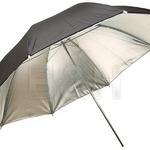 Cool-Lux LC-7136 - Sombrinha de Ilumina��o de 36 polegadas (91,44cm) - Preto/Prata