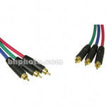Comprehensive 3-RCA Male to 3-RCA Male High Resolution Stereo A/V and Component RGB Cable - 10 ft