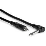 Hosa Technology 1/4" Angled Male to RCA Male Audio Cable - 15'