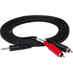 Hosa Technology Stereo Mini Male to 2 RCA Male Y-Cable - 6'