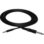 Hosa Technology Stereo Mini Male to 1/4" Mono Male Cable - 5'