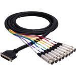 Hosa Technology DTF-803 Male DB-25 to 8x 3-Pin XLR Female Snake Cable- 9.9' (3.0 m)