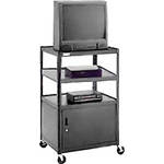 Advance Multi-Shelf Cart, Cabinet- Black 25x30x48"