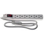 General Brand Power Strip - Plastic - 6 Outlets
