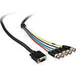 Comprehensive VGA 15-pin (HD15) Male to 5 BNC Cable - 6'