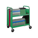 Luxor 4-Shelf Video Truck, Model VT22GRBU (Green/Burgundy)