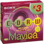 Sony Disco CD-RW 156Mb de 3,5 polegadas (Pack com 3)