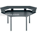 Middle-Atlantic Corner Video Desk w/ 1-Pce Overbridge MDV-CNR1 (Graphite)