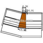 Winsted 43"H 15-Deg Convex Corner Console P5212