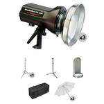 Photogenic StudioMax III 3-Light Portrait Studio Kit (120V) 