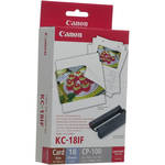 Canon KC-18IF Color Ink & Label Set (Card-size full sheet labels, 18 sheets)