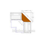 Winsted 51205  Prestige Series 90&deg  Corner Convex Console