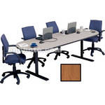 Bretford 76 x 36 x 29" Race Track Conference Table - Wild Cherry