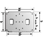 Peerless Industries Interior/Exterior Wall Mounting Plate, Model WSP410-2  (Black)