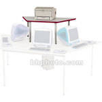 Bretford Shelf for 96" Trapezoid Tables - Grey w/ Cardinal