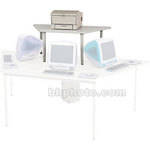 Bretford Shelf for 96" Trapezoid Tables - Grey w/ Quartz