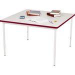 Bretford 36 x 30" Quattro Work & Utility Table - Grey w/ Cardinal