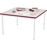 Bretford 42 x 36" Quattro Work & Utility Table - Grey w/ Cardinal