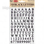 Pioneer Photo Albums Self-Adhesive 3-D Black Letters #3DL-B