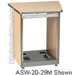Raxxess ASW 20-29LB Left Angled Side Wing, 14U, Wood Base  (Ebony)