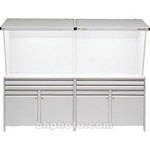 GTI CVX-2DSSC2F Color Viewing Station with Dual Lights/Cabinet/Drawers