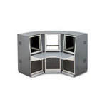 Winsted 3-Bay Corner Console with 14" Slope J8251 (Gray)