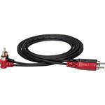 Hosa Technology 2 RCA Male to 2 RCA Angled Male Dual Audio Cable - 3.3'