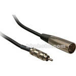 Hosa Technology RCA Male to 3-Pin XLR Male Audio Cable (Metal) - 5'