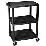 H. Wilson WT34S Commercial Busing Cart (24 x 24 x 18", Black) 