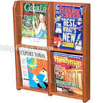 H. Wilson WMA4O  4-Pocket Literature Display  (Wall Model) - (20.25 x 23.5 x 2.75") (Oak)