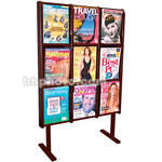 H. Wilson WMA9FM  9-Pocket Literature Display  (Floor Model) - (30 x 28.5 x 2.75") (Mahogany)
