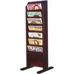 H. Wilson WML7FM  7-Pocket Literature Display (Floor Model) - 10.5 x 37 x 12" (Mahogany)