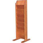 H. Wilson WML7FO  7-Pocket Literature Display (Floor Model) - 10.5 x 37 x 12" (Oak)